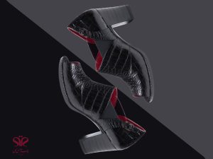 کفش زنانه پاشنه دار مدل سرنای مشکی 1