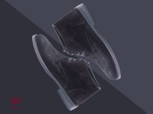 نیم بوت چرم جیر مشکی مدل جاوید 1