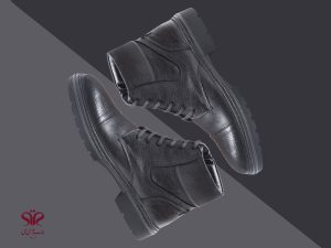 نیم بوت چرم مردانه مدل ساکو سی سی رنگ مشکی 2