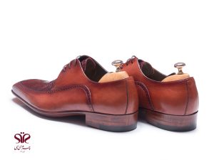 کفش چرم دستدوز دامادی مدل کالر سی سی 3