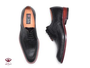 کفش چرم دستدوز مردانه مدل برلیان پرو مشکی 3