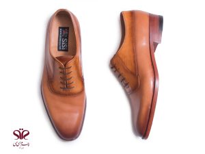 کفش تمام چرم دستدوز مردانه مدل آلپای عسلی 3