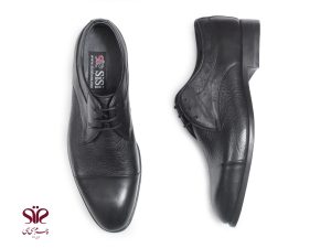 کفش چرم دستدوز مردانه سی سی مدل گیوا مشکی 2