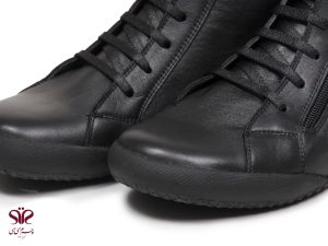 نیم بوت دخترانه چرمی مدل لوسیا مشکی