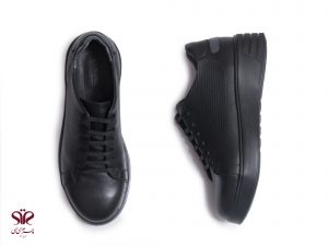 کفش زنانه اسپورت با رویه و ِآستر چرم طبیعی مدل پانته مشکی