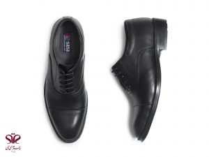کفش مردانه طرح کلاسیک مدل مازراتی بند دار مشکی