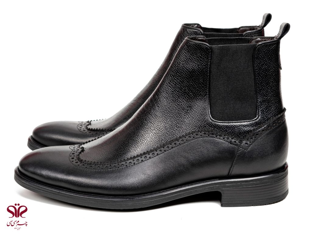 نیم بوت چرم مردانه سی سی مدل کارمن
