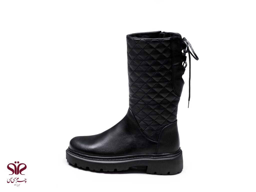 بوت زنانه ساق کوتاه پاشنه پهن مدل جانا