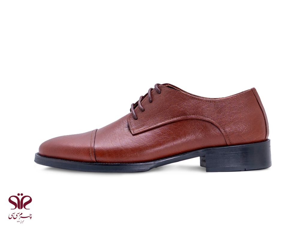 کفش رسمی مردانه چرم مدل هوندا رنگ عسلی