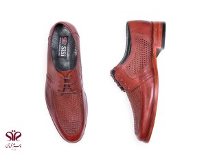 کفش چرم تبریز مدل آگاس تابستانی مردانه