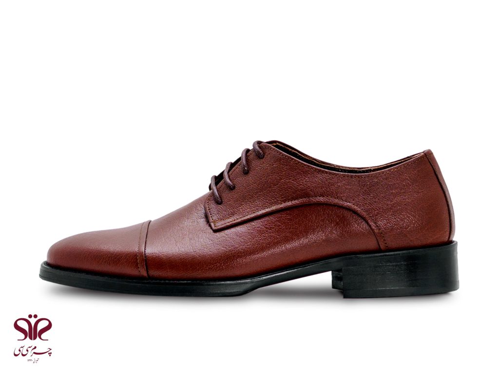 کفش چرم تبریز مدل هوندا رنگ قهوه ای