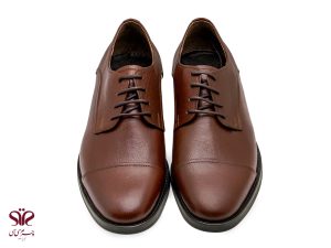 کفش چرم سی سی مدل هوندا قهوه ای