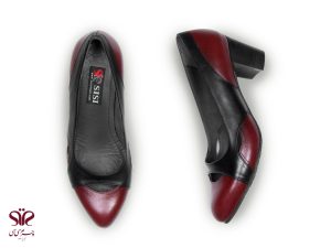 عکس مدل کفش زنانه شیک مدل نانسی رنگ مشکی-عسلی