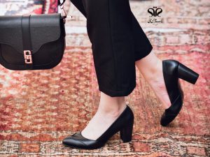 کفش چرم سی سی مدل آترا - کفش زنانه مشکی