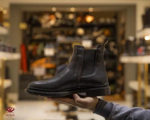 نیم بوت چرم مدل اولیور