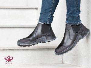 نیم بوت چرم مردانه طرح چلسی مدل آلپامن سی سی