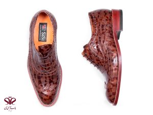 کفش مجلسی چرم مردانه مدل آریانا پلاس - چرم سی سی