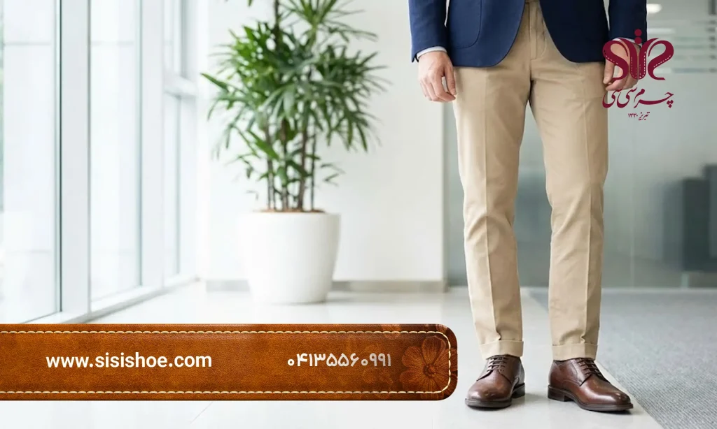 اصول ست کردن لباس با کفش چرم مردانه